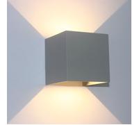 Applique Lampada da parete a Cubo LED 20W 2000Lumen alluminio Luce Up&Down ip65 [EEK: A]