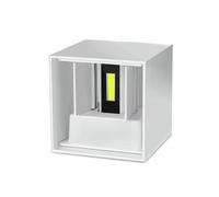 APPLIQUE LAMPADA DA PARETE A CUBO LED 20W 2500LUMEN ALLUMINIO LUCE IP65 BIANCO [EEK: A]