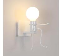 Applique Lampada da Parete Attacco E27 Moderno Creativo Omino Arredamento [EEK: A]