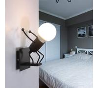 Applique Lampada da Parete Attacco E27 Moderno Creativo Omino da Arredamento [EEK: A]