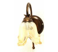 APPLIQUE LAMPADA DA PARETE CLASSICA FERRO BATTUTO RUGGINE MARRONE GIORGIA/AP1