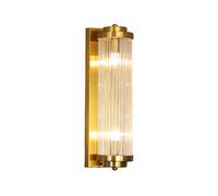 APPLIQUE LAMPADA DA PARETE CRISTALLO DORATO OTTONE 400MM DESIGN ELEGANTE MODERNO