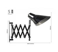 PORTALAMPADA E27 DA PARETE A SOFFIETTO DESIGN NERA VT-7402-LED40431 V-TAC