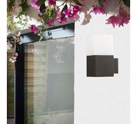 Applique lampada da parete muro interno esterno portalampada e27 ip44 cubo nero [EEK: A++]