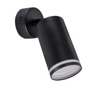 Applique Lampada Da Parete Nera B: 6 Cm Piccola Orientabile GU10 Metallo Spot