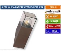 APPLIQUE LAMPADA DA PARETE OBLIQUA CON PORTALAMPADA E27 DA ESTERNO IP44