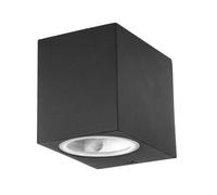 Applique Lampada Da Parete Quadrato Attacco GU10 IP44 Carcassa Nera Illuminazion