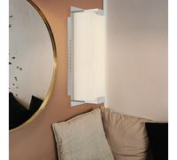 Lampada Parete da Pavimento Satinato Vetro Cromato Camera Letto H