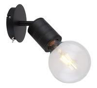 Applique Lampada da parete Soggiorno spot mobile alluminio nero H 14,5 cm