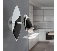 Applique Lampada Faretto Lampada Spot Regolabile Ferro Nero E14 [EEK: Non valutato]