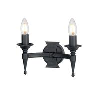 Applique Lampada Ferro Nero Argento Lampada Da Corridoio Nero B 25,5 Cm
