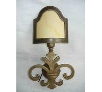 Applique Lampada GIGLIO FIORENTINO ottone e pergamena a 1 luce E14