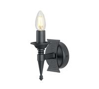 Applique Lampada In Ferro Nera B 10 Cm 1 Fiamma Classica Lampada Da Corridoio [EEK: Inaditato]