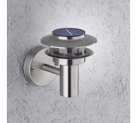 Applique Lampada Led a parete pannello solare esterno e batteria acciaio inox sp