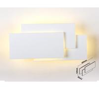 Applique Lampada LED da Muro 12W 4000K Carcassa Bianca Rettangolare con Forme So