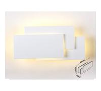 Applique Lampada LED da Muro 12W 4000K Carcassa Bianca Rettangolare con Forme So