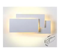 Applique Lampada LED da Muro 12W 4000K Carcassa Grigia Rettangolare con Forme So