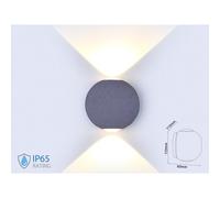 Applique Lampada LED da Muro Palla Sferica 6W 4000K Carcassa Grigia Doppio