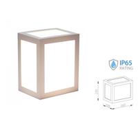 Applique Lampada Led Da Muro Parete a Lanterna 12W 3000K Carcassa Bianca IP65 36