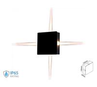 Lampada da muro Led nera 4W Wall Light IP65 forma quadrata V-TAC VT-704 4000K [EEK: Valore non applicabile]