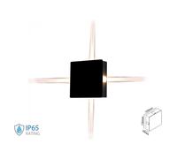 Lampada da muro Led nera 4W Wall Light IP65 forma quadrata V-TAC VT-704 4000K [EEK: Valore non applicabile]