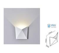 Applique Lampada LED da Muro Scudo a Tasca 5W 3000K Carcassa Bianca IP65 SKU-828