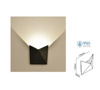 Applique Lampada LED da Muro Scudo a Tasca 5W 4000K Carcassa Nera IP65 SKU-8283
