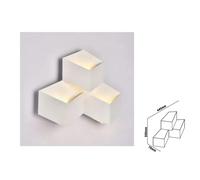 Applique Lampada LED da Muro Squadrata a Forme Sovrapposte 9W 4000K Carcassa Bia