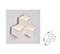 Applique Lampada LED da Muro Squadrata a Forme Sovrapposte 9W 4000K Carcassa Bia