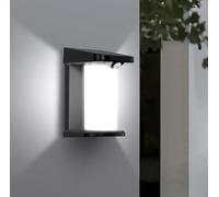 APPLIQUE LAMPADA LED DA PARETE A RICARICA SOLARE SENSORE DI MOVIMENTO LUCE CALDA