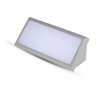 Applique Lampada Led Da Parete Angolare 12W Colore Grigio 6400K IP65 Luce Indire