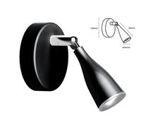 Applique Lampada Led Da Parete Colore Nero 3000K Con Testa Orientabile IP20 4,5W