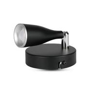 Applique Lampada Led Da Parete Colore Nero 3000K Con Testa Orientabile IP20 4,5W