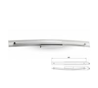 Applique Lampada Led Da Parete Modello Marian Cromato Con Vetro 12W Bianco Neutr