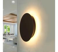Applique Lampada LED Metallo Marrone Ø 25 Cm Luce Indiretta Calda 3000 K [EEK: G]