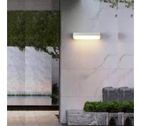 Applique lampada led per esterno 12 watt plafoniera per balconi terrazzi bianca [EEK: A++]