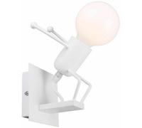 Applique lampada moderna da parete luce muro con forma di omino e attacco E27 [EEK: A]