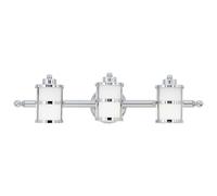 Applique Lampada Specchio Lampada Da Bagno 3 Fiamme Cromo Vetro LED L 66Cm