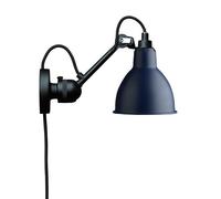 Applique Lampe Gras N304 Nero Opaco Blu Opaco con Cavo