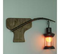Applique lanterna LED 12W E27 luce parete muro lampada vintage pub taverna 230V