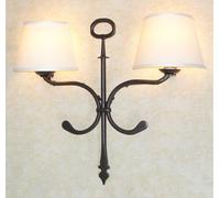 Cruccolini Applique Linea Loira ø 18 in ferro battuto e tela 2 luci