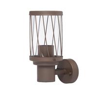 Applique lanterna moderna x esterno in alluminio rosso ruggine attacco E27 IP54