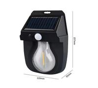 Applique Lanterna Solare da Parete Tungsteno LED Sensore Movimento IP65 Esterni
