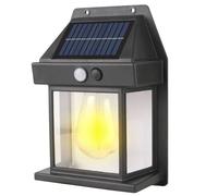 Applique Led 10W Nero con pannello solare IP65 Bianco caldo 2700K con sensore crepuscolare e di movimento Aigostar