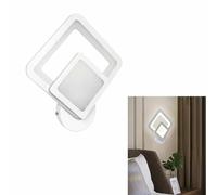APPLIQUE LED 12 W FORMA DI ROMBO IN VETRO LAMPADA A PARETE LUCE NATURALE 4000K