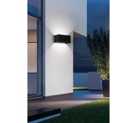 Applique led 24 w lampada da parete doppia emissione luce bianca 6500k nero