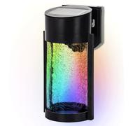 Applique Led 2W Nero con pannello solare IP65 RGB con sensore crepuscolare Aigostar