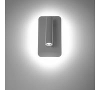 Applique LED 6W 2 in 1 luce da comodino allumino bianco 18x10cm [EEK: F]