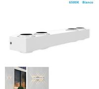 APPLIQUE LED 8W BIANCO LAMPADA LUCE 6500K PARETE UP DOWN ESTERNO INTERNO