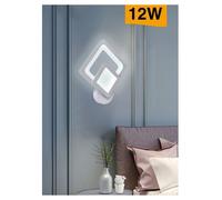 APPLIQUE LED A ROMBO 12 W PARETE LUMETTO ABAT JOUR LUCE 6500K 3000K 4000K E82-B
